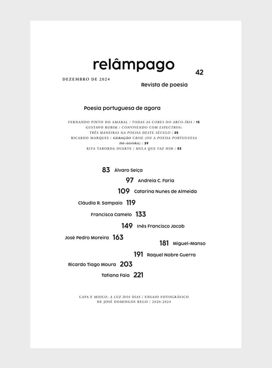 Relâmpago 42 "Poesia portuguesa de agora"