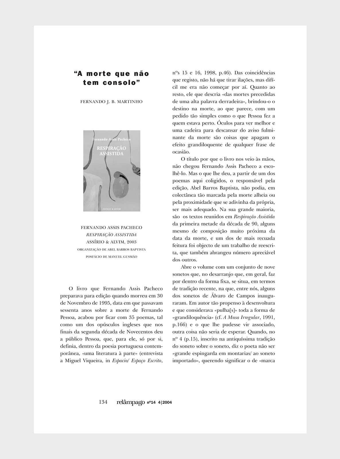 Relâmpago 14 “Como se faz um poema?”