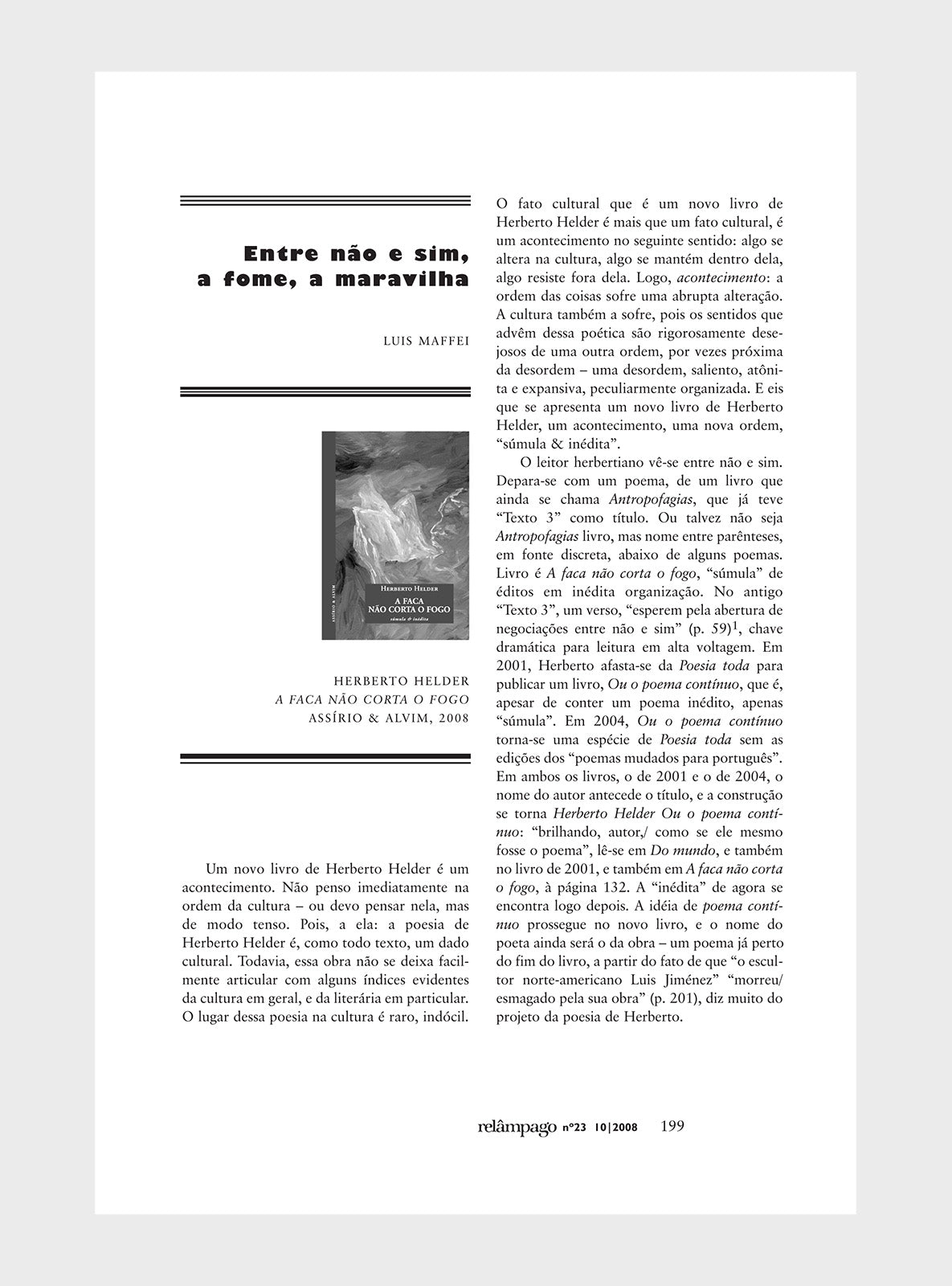 Relâmpago 23 “Poesia e artes visuais”