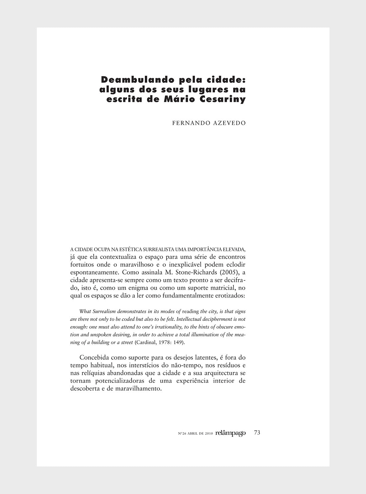Relâmpago 26 “Mário Cesariny”