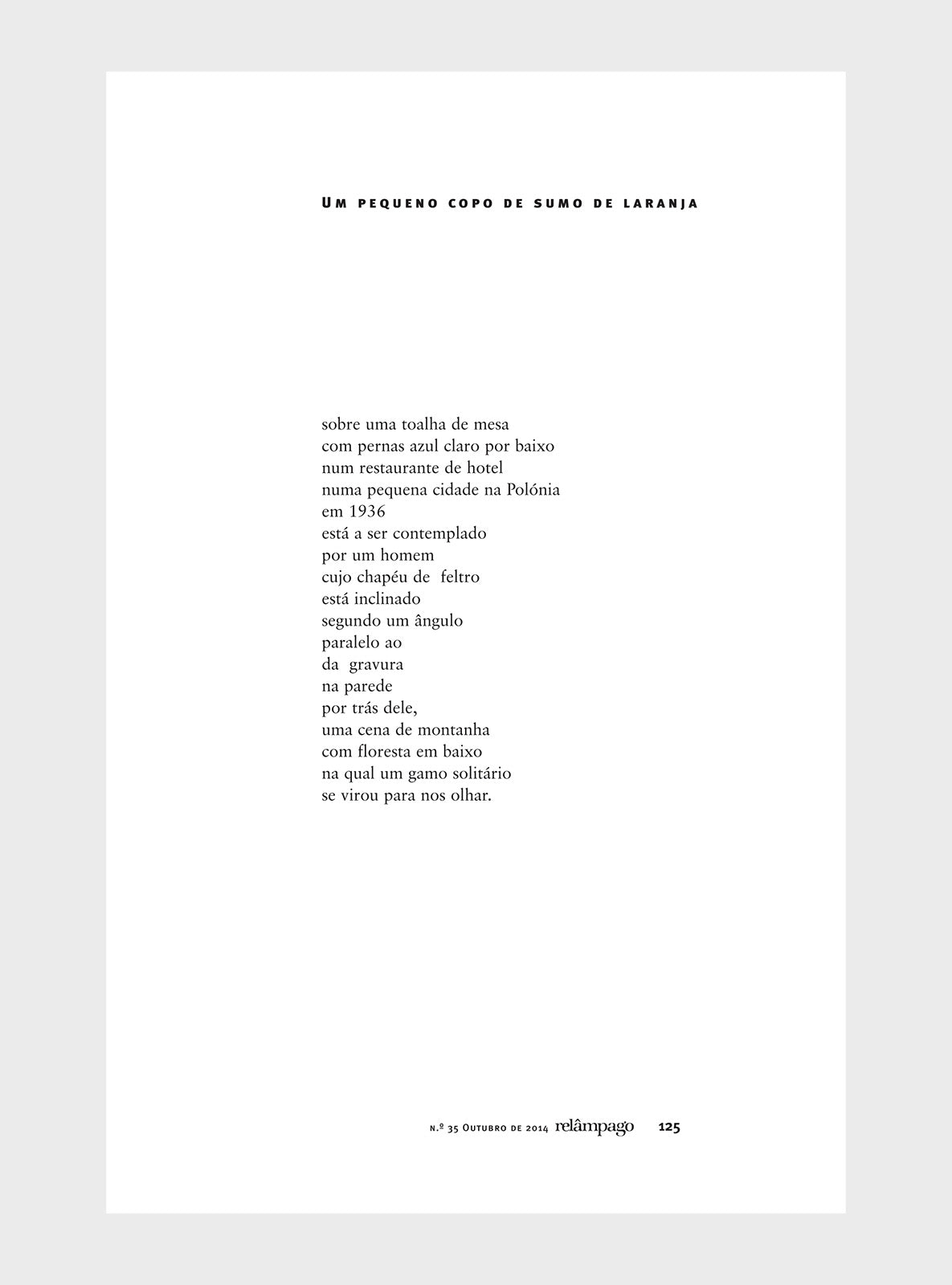 Relâmpago 35 “Poesia e viagem”