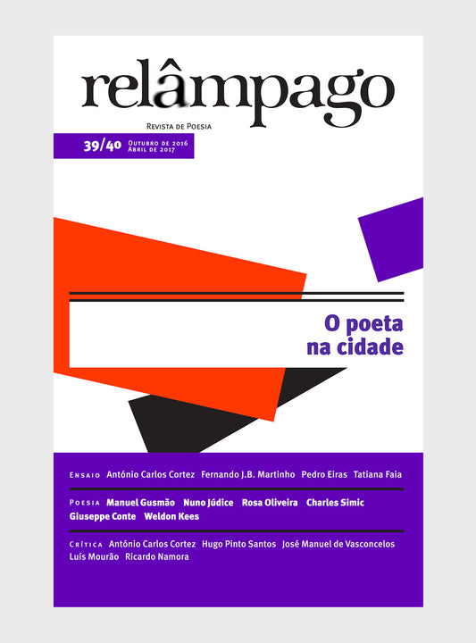 Relâmpago 39/40 “O poeta na cidade”