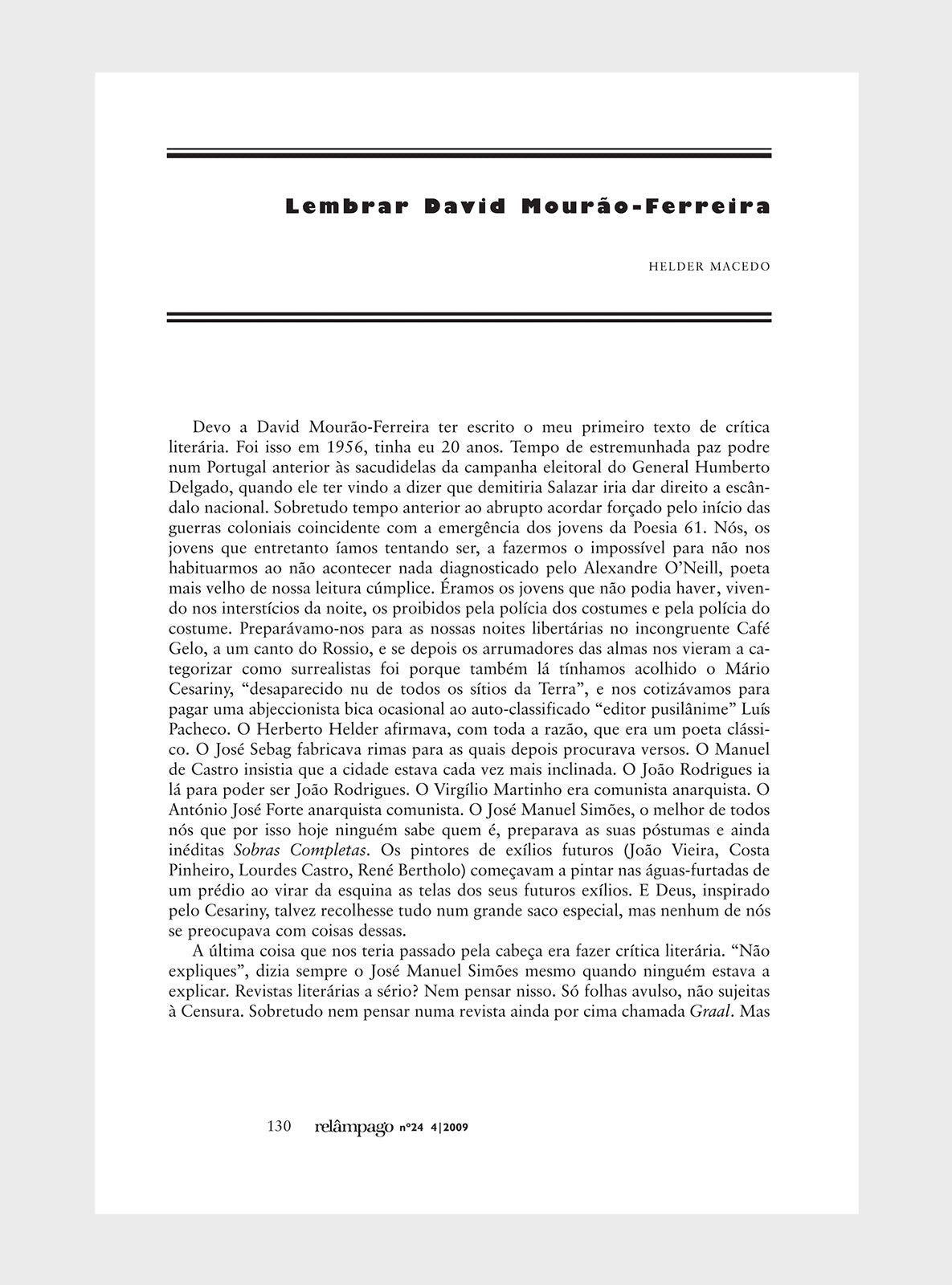 Relâmpago 24 “David Mourão-Ferreira”