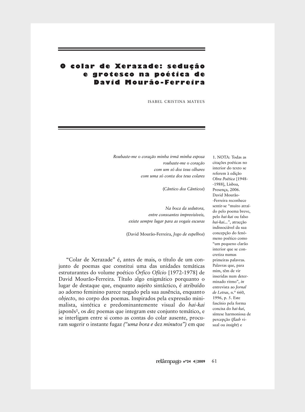 Relâmpago 24 “David Mourão-Ferreira”