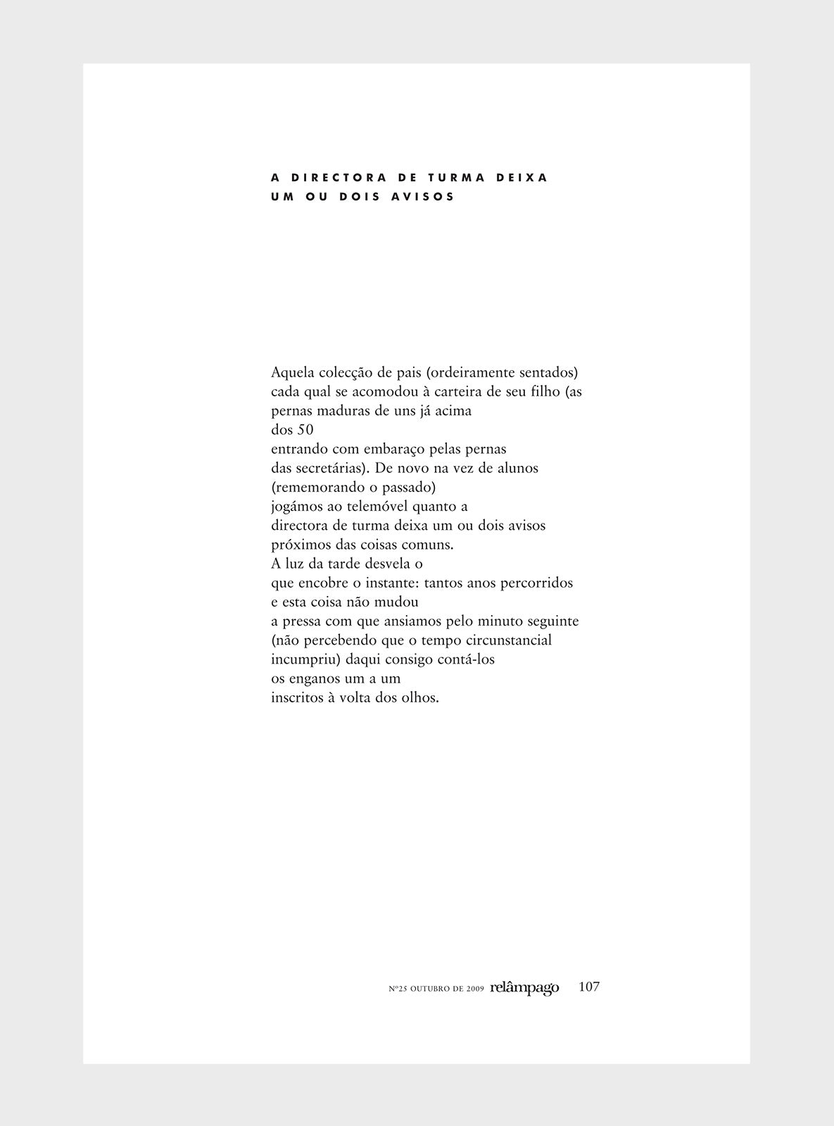 Relâmpago 25 “Poesia e dinheiro”