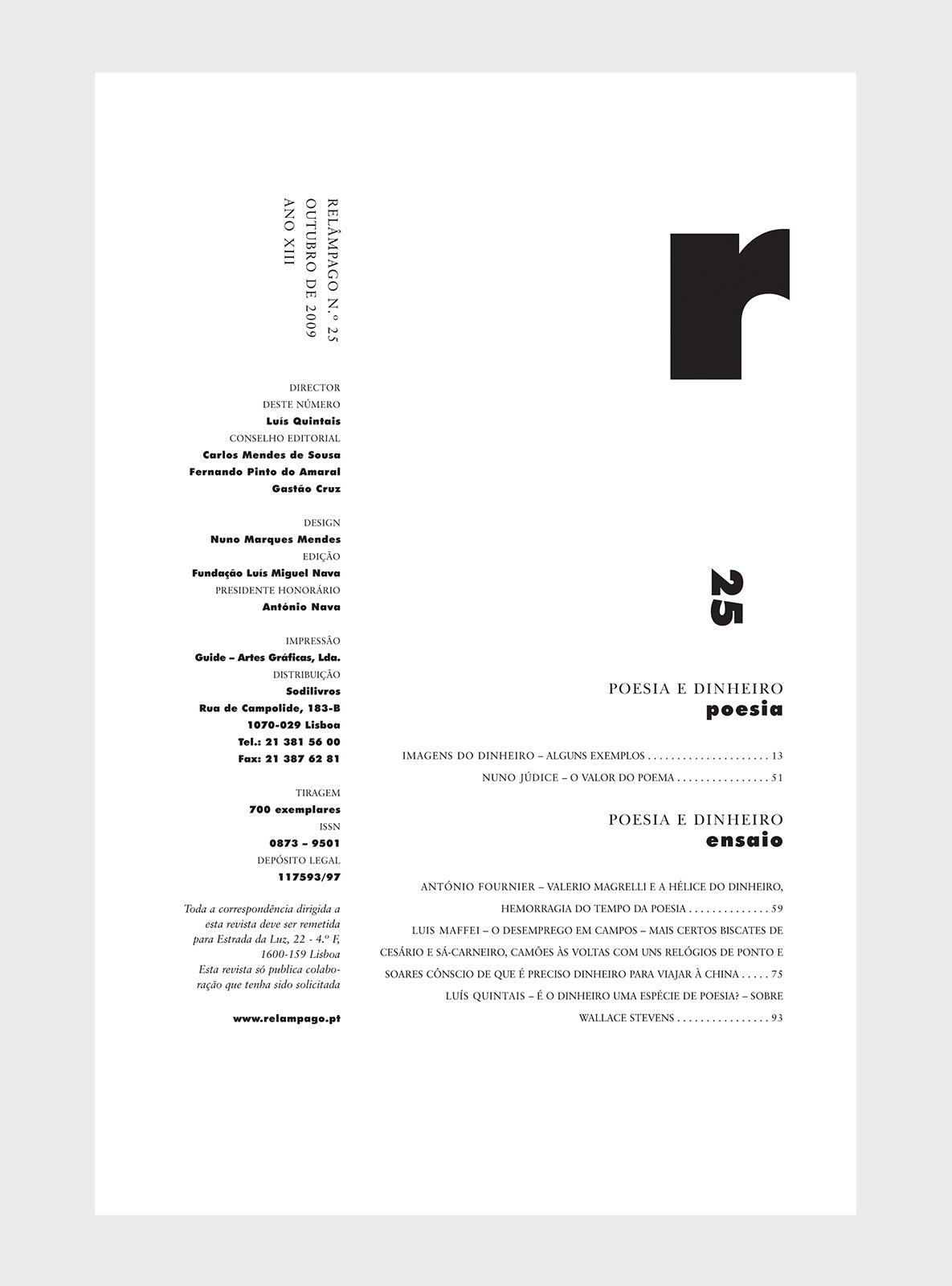 Relâmpago 25 “Poesia e dinheiro”