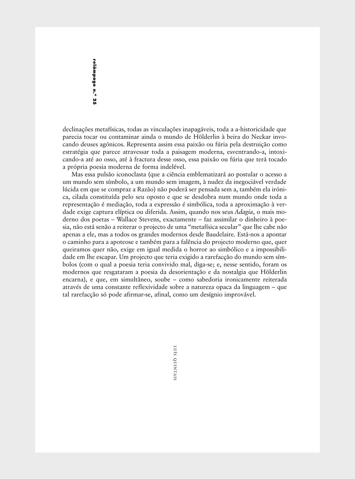 Relâmpago 25 “Poesia e dinheiro”