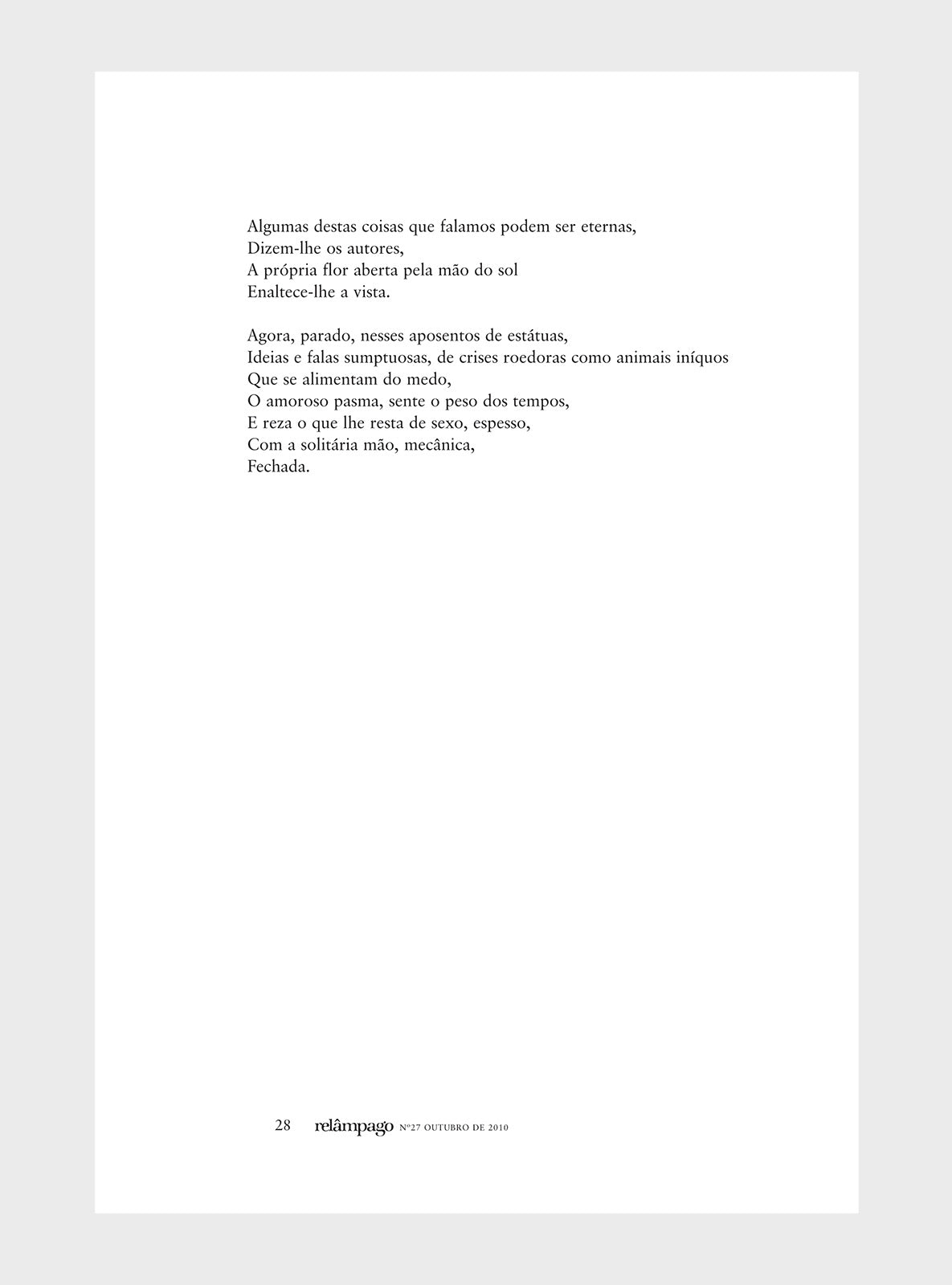 Relâmpago 27 “Elegias”