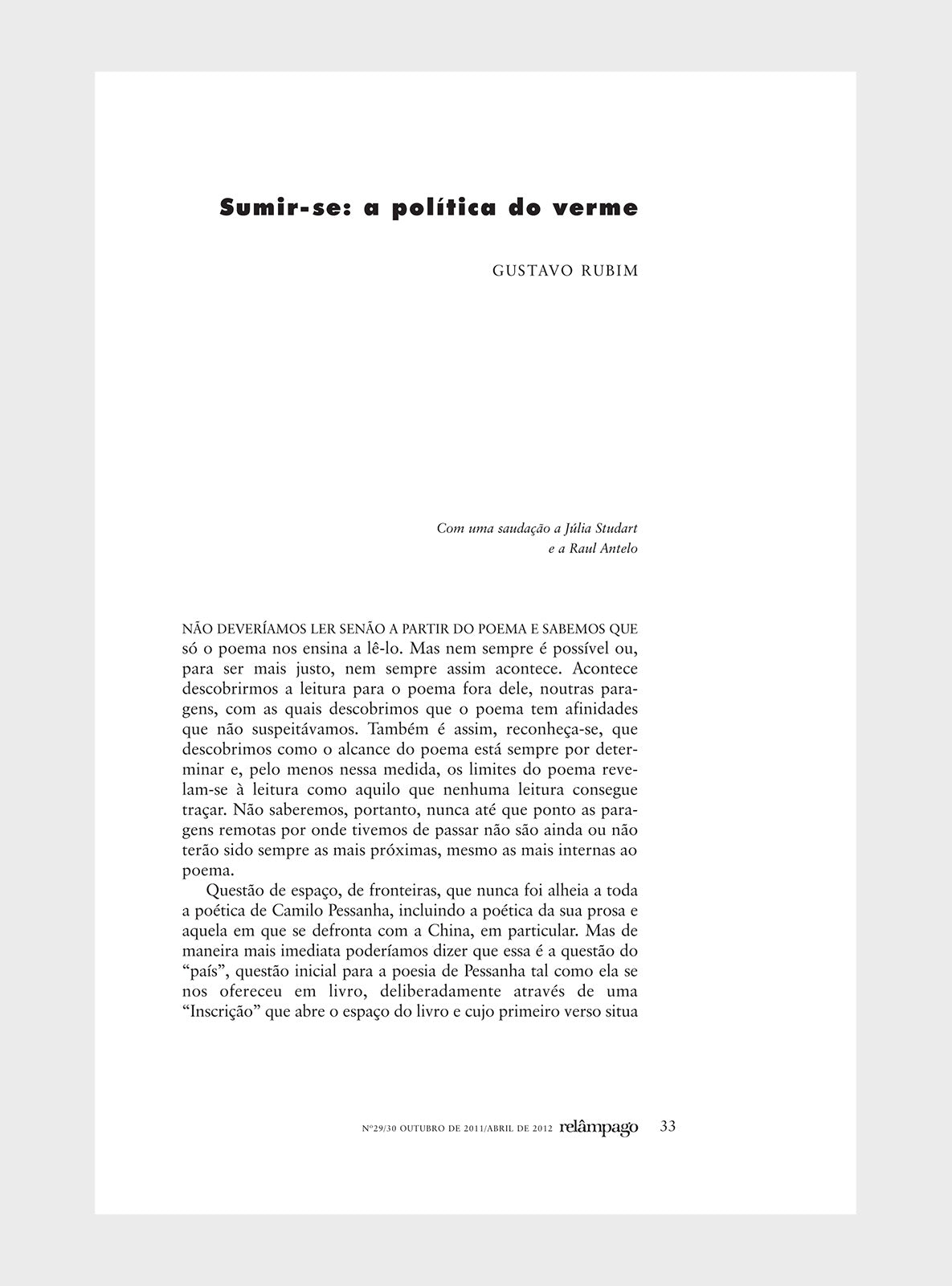 Relâmpago 29/30 “Poesia e revolução”
