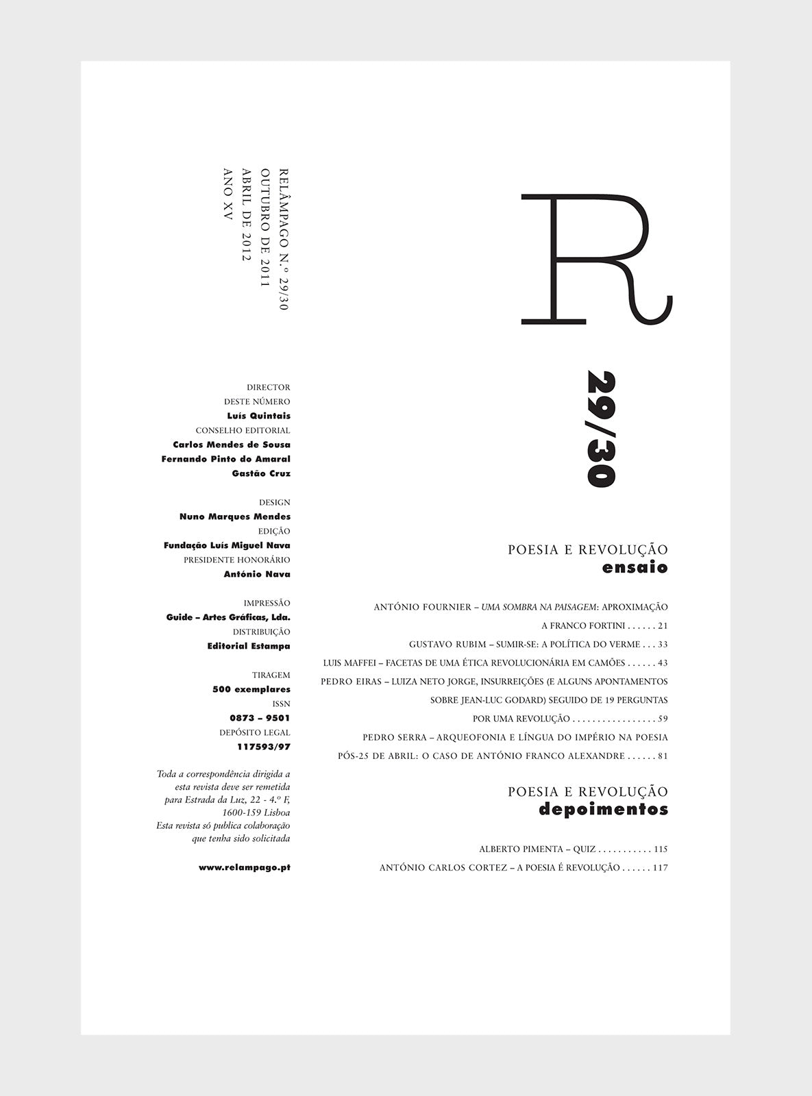 Relâmpago 29/30 “Poesia e revolução”