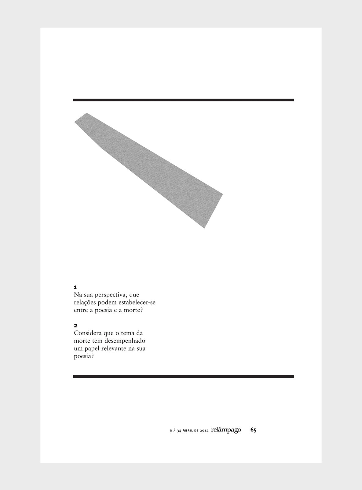 Relâmpago 34 “Poesia e morte”