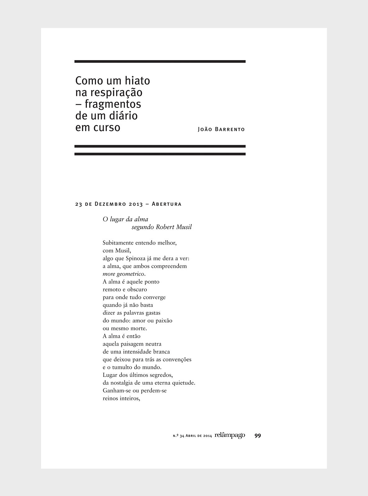 Relâmpago 34 “Poesia e morte”