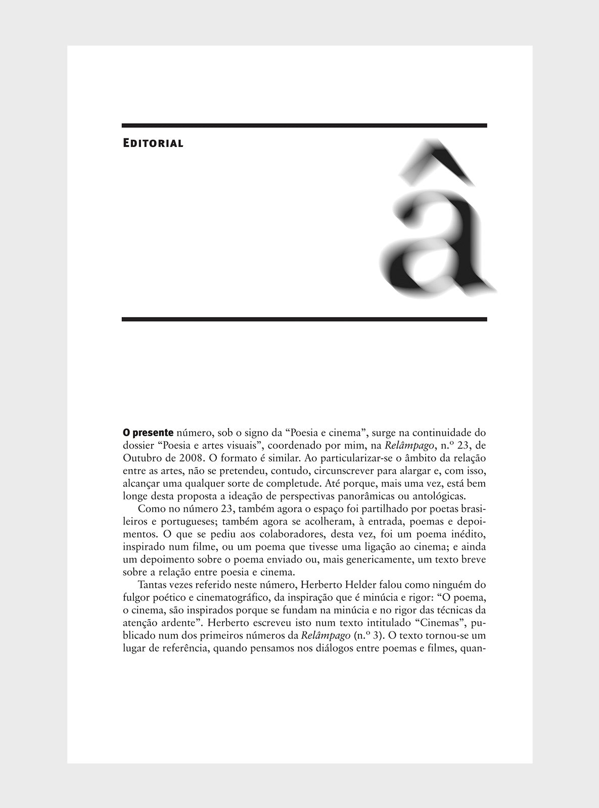 Relâmpago 38 “Poesia e Cinema”
