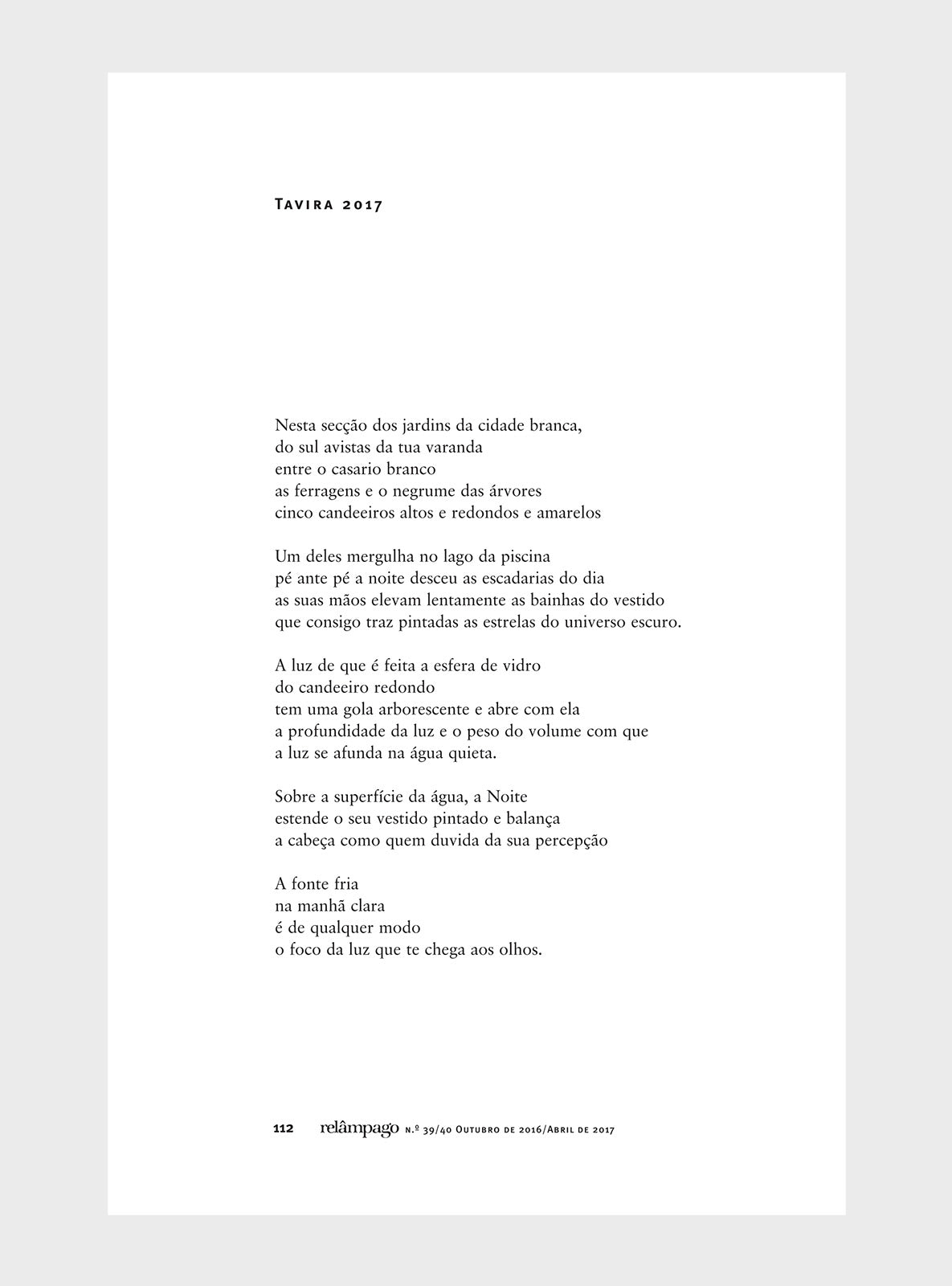 Relâmpago 39/40 “O poeta na cidade”