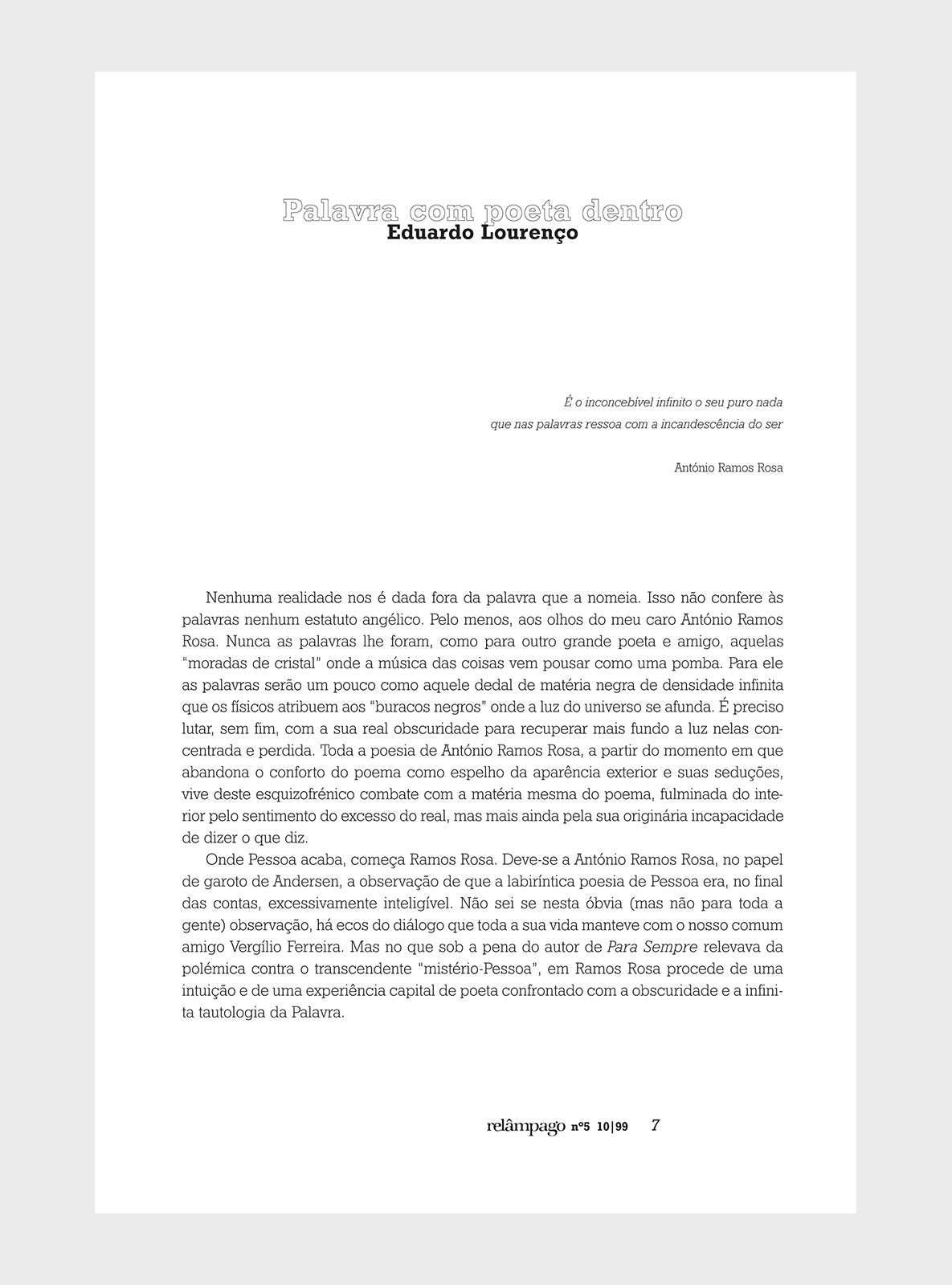 Relâmpago 5 “António Ramos Rosa”